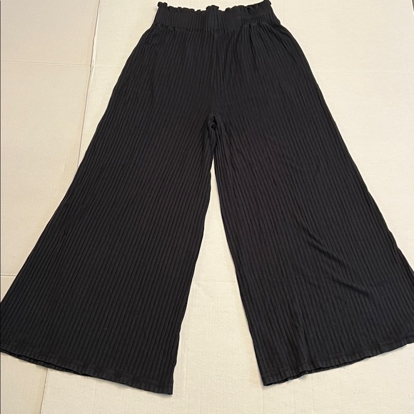 FREE PEOPLE MOVEMENT BLISSED OUT WIDE LEG PANTS BLACK MEDIUM - Picture 6 of 16